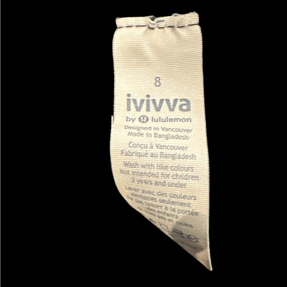 Ivivva by Lululemon Off In A Snap Track Jogger Pants‎ in Black size 8 Excellent - Picture 3 of 3